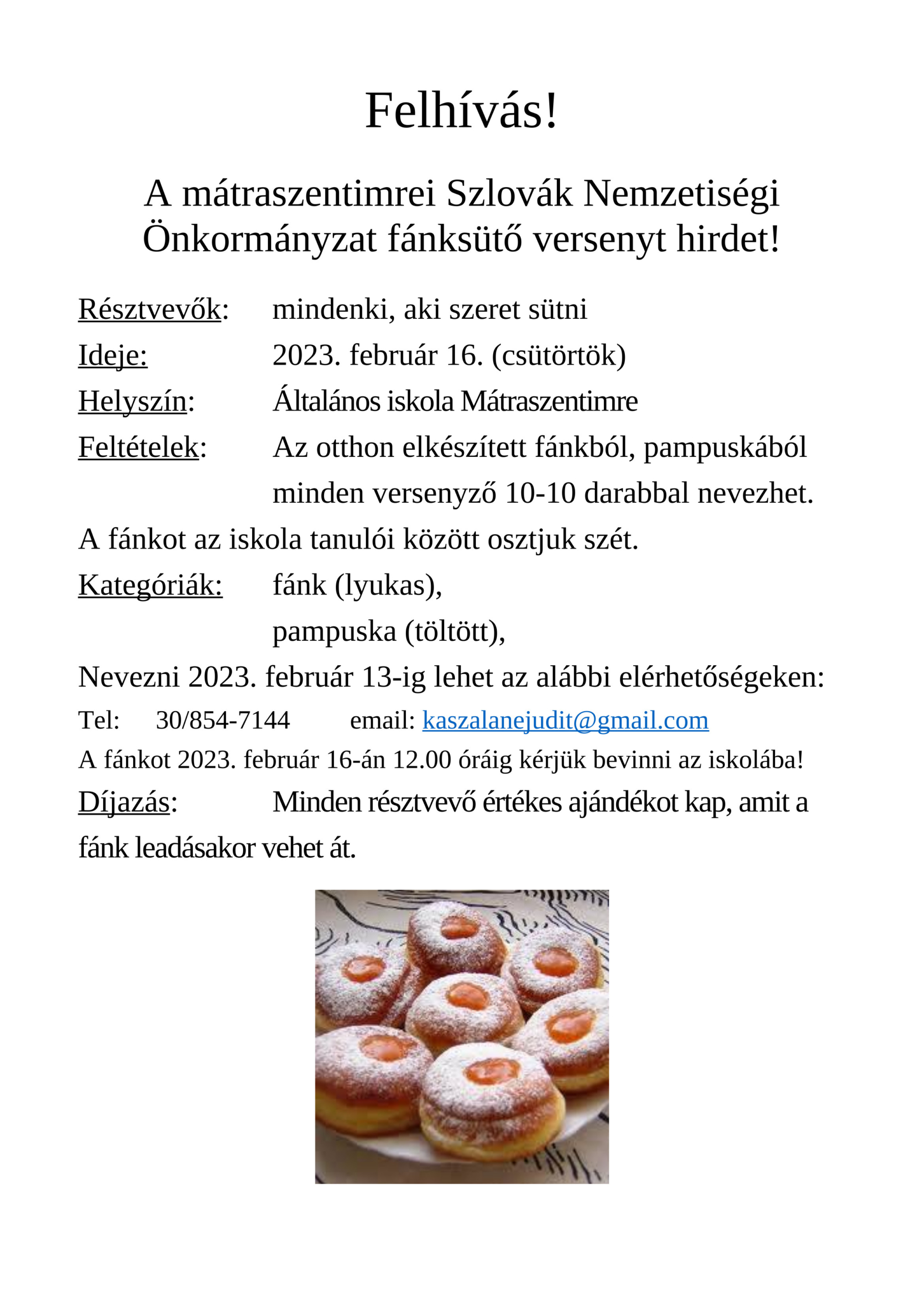 Fánksütő verseny
