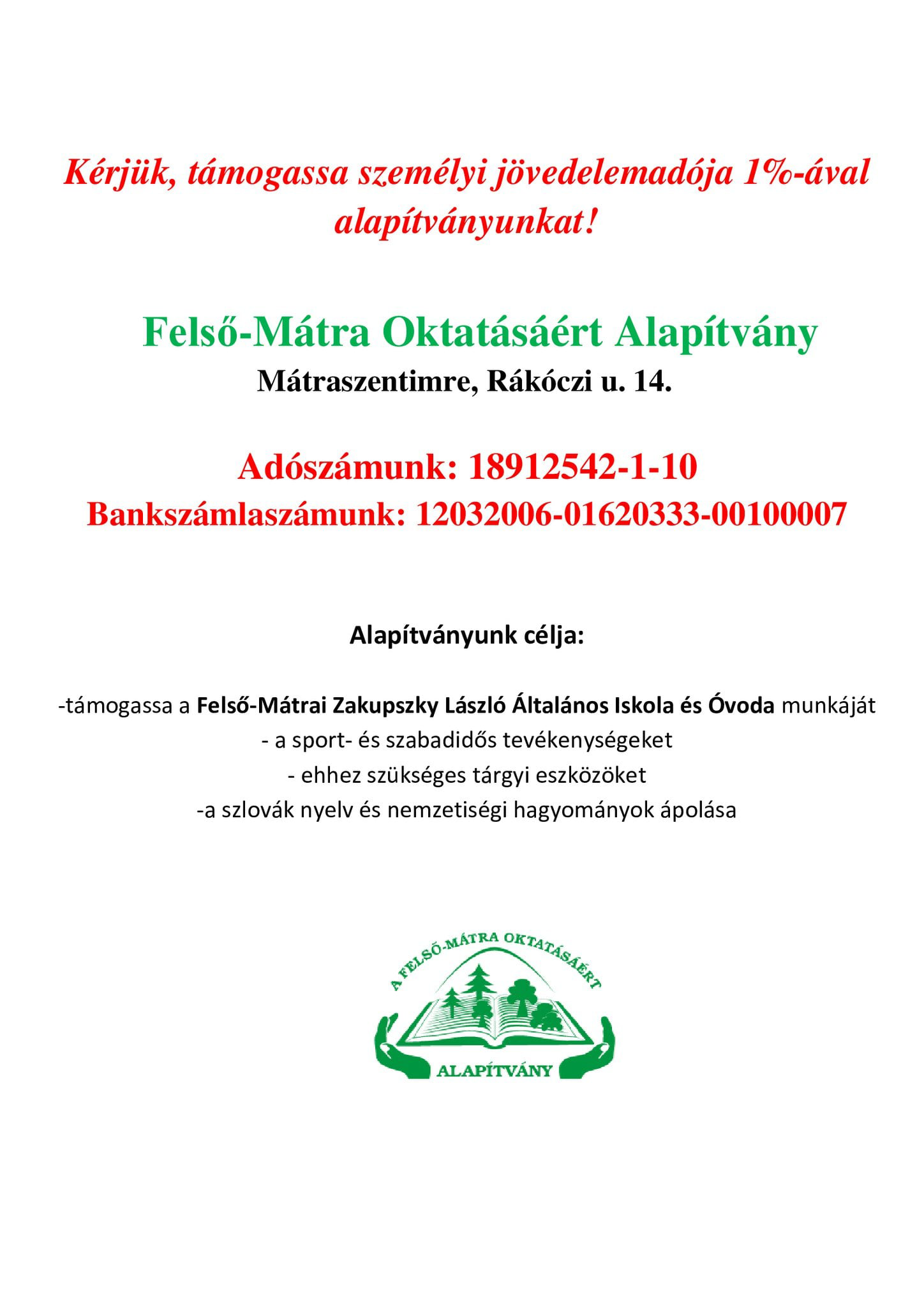 Alapítvány 1 százalék