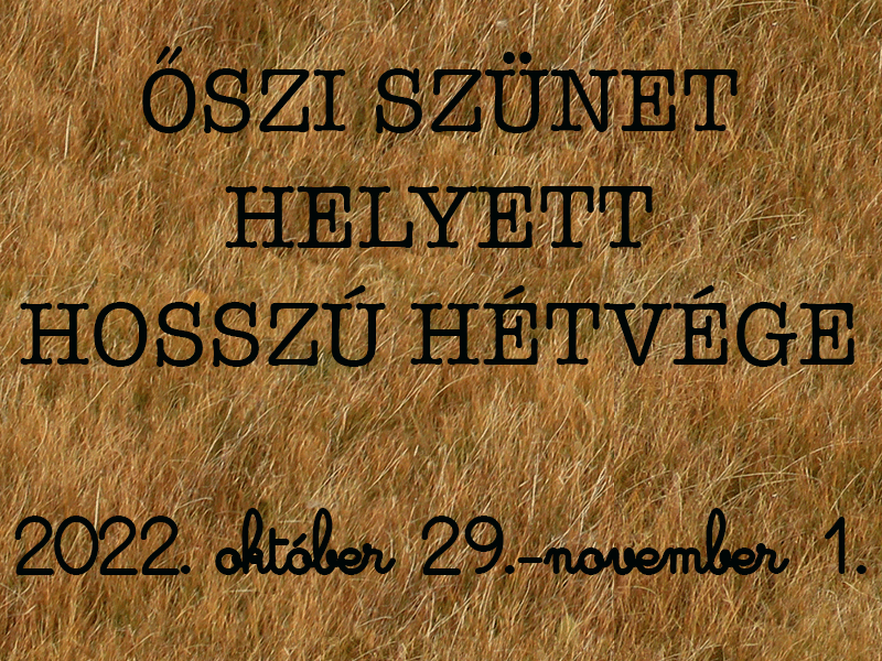 Őszi szünet helyett